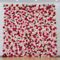 Red Pink White Rose Curtain Cloth Flower Wall Outdoor Wedding Backdrop Decoration Christmas Event Props Window Display