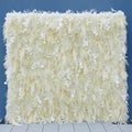 Feather Pampas Grass Apple Leaf Champagne Ivory Cloth Flower Wall Out Wedding Backdrop Decor Props