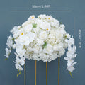 White Hydrangea Rose Orchid Wedding Table Centerpieces Ball Welcome Sign Flower