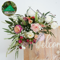 Wedding Backdrop Round Arch Decor Rose Greenery Crown Floral Arrangement Table Centerpiece Ball Welcome Sign Flower