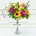 Yellow Sunflower Event Table Centerpieces Ball Curtain Hang Flower Row Wedding Floral Arrangement