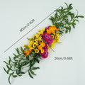 Yellow Sunflower Event Table Centerpieces Ball Curtain Hang Flower Row Wedding Floral Arrangement