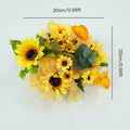 Yellow Sunflower Event Table Centerpieces Ball Curtain Hang Flower Row Wedding Floral Arrangement