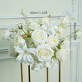 White Event Table Centerpiece Ball Wedding Backdrop Arch Flower Runner Arrangement