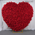 Luxury Creative Love Heart 5D Red Rose Cloth Floral Wall Wedding Backdrop Arrangement