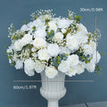 Flower White Green Leaves Wedding Backdrop Floral Arrangement Event Table Centerpieces Ball