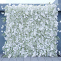 White Gypsophila Orchid Rose Curtain Flower Wall Wedding Backdrop Decor 5D Rolling Up Cloth Floral Wall Arrangement