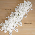 Luxury White Wedding Arch Backdrop Flower Stand Cherry Blossom Rose Hanging Wisteria Floral Arrangement