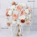 50cm Artificial Flower Ball Wedding Table Centerpiece Decor White Rose Lover's Tear Pink Peony Floral Arrangement