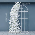 White Rose Pompom 5D Floral Arrangement Wedding Backdrop Deco Sofa Table Runner Floor Flower