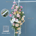 Pink Dahlia Hang Wisteria Anthurium Flower Row Wedding Backdrop Stand Decor Table Centerpiece Floral Ball Arrangement Prop