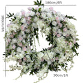 Ceiling Round Arch Hanging Hoop Frame Decor Floral Arrangement Wedding Backdrop Flower