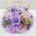 Purple Rose Baby Breath Greenery Arch Decor Hanging Flower Row Wedding Backdrop Arrangement Table Centerpieces Floor Floral Ball