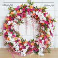 Ceiling Round Arch Hanging Hoop Frame Decor Floral Arrangement Wedding Backdrop Flower