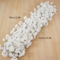 Cream White Rose Peony Cherry Flower Runner Wedding Background Arch Decor Floral Arrangement Hang Flower Row