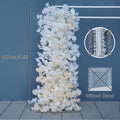 White Champagne Cherry Blossom Flower Row Arrangement Wedding Backdrop Stand Decor Party Welcome Sign Floral Accessories