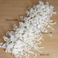 Luxury White Wedding Arch Backdrop Flower Stand Cherry Blossom Rose Hanging Wisteria Floral Arrangement