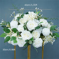 Flower White Green Leaves Wedding Backdrop Floral Arrangement Event Table Centerpieces Ball