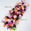 Pink Purple Burgundy Flower Ball Table Centerpieces Props Wedding Floral Row Arrangement Party Banquet Window Display