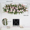 Pink Rose Eucalyptus Willow Leaf Table Centerpiece Flower Arrangement Floral Event Acrylic Stand Wedding Reception Decor