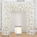 Cream White Rose Peony Cherry Flower Runner Wedding Background Arch Decor Floral Arrangement Hang Flower Row