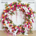 Ceiling Round Arch Hanging Hoop Frame Decor Floral Arrangement Wedding Backdrop Flower