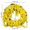 Ceiling Round Arch Hanging Hoop Frame Decor Floral Arrangement Wedding Backdrop Flower