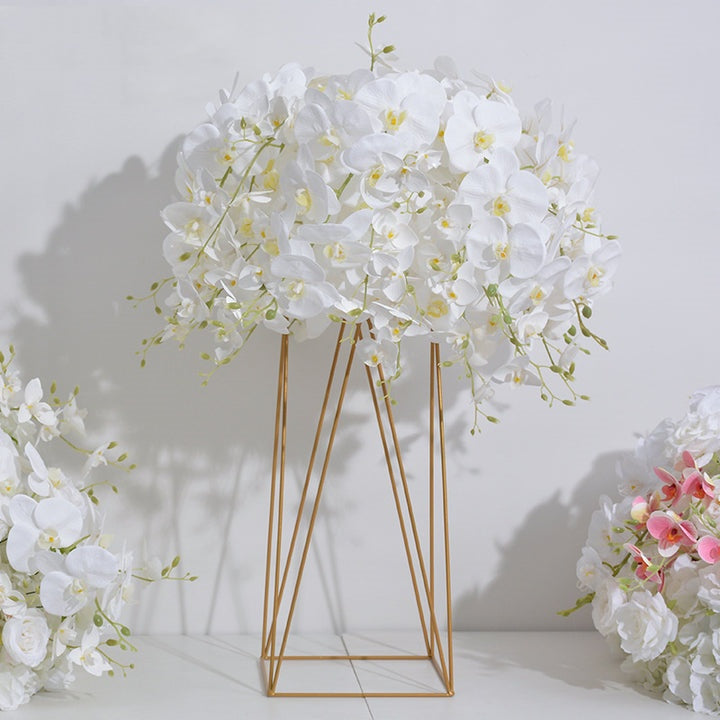 60cm Pink White Rose Orchid Hydrangea Table Ceterpieces Ball Wedding Table Decor Flower Arrangement