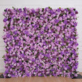 5D Artificial Purple Pink Hydrangea Rose Peony Rolling Up Cloth Flower Wall Wedding Backdrop Outdoor Event Party Decor Props