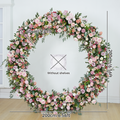 Wedding Backdrop Round Arch Decor Rose Greenery Crown Floral Arrangement Table Centerpiece Ball Welcome Sign Flower