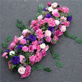 Purple Rose Baby Breath Greenery Arch Decor Hanging Flower Row Wedding Backdrop Arrangement Table Centerpieces Floor Floral Ball