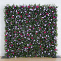 Outdoor Wedding Backdrop Decor Purple Lilac Rose Green Leaves 5D Cloth Flower Wall