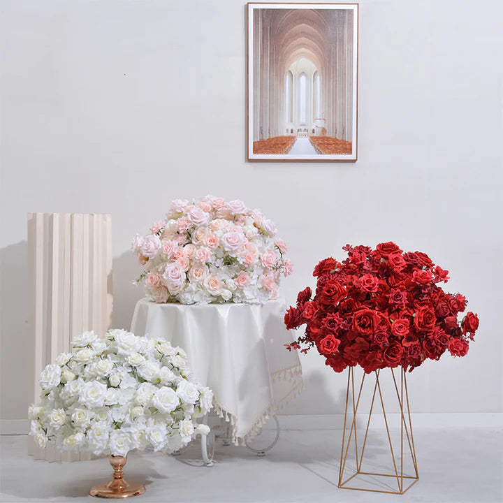 Rose Hydrangea Table Centerpiece Floral Ball Wedding Table Deor Flower Arrangement Party Stage Props