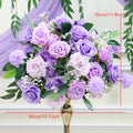 Purple Rose Baby Breath Greenery Arch Decor Hanging Flower Row Wedding Backdrop Arrangement Table Centerpieces Floor Floral Ball