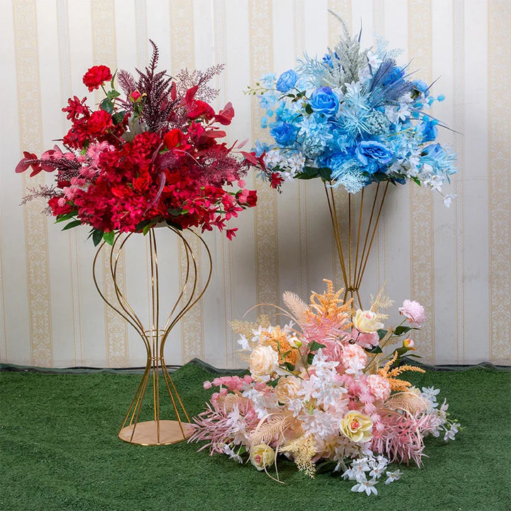 artificial flower ball, silk Reed pompom plants, wedding backdrop, wall scene decoration, birthday table centerpiece decor, 50cm