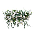 Artificial Flower Row Wedding Table Centerpieces, Green Plants, White Rose, Orchid, Wall Hanging Floral Decor, Road Flower Ball