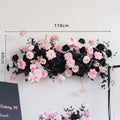 Black Pink Rose Orchid Hang Flower Row Wedding Backdrop Decor Aisle Floor Floral Ball Arrangement Birthday Party Event Supplies