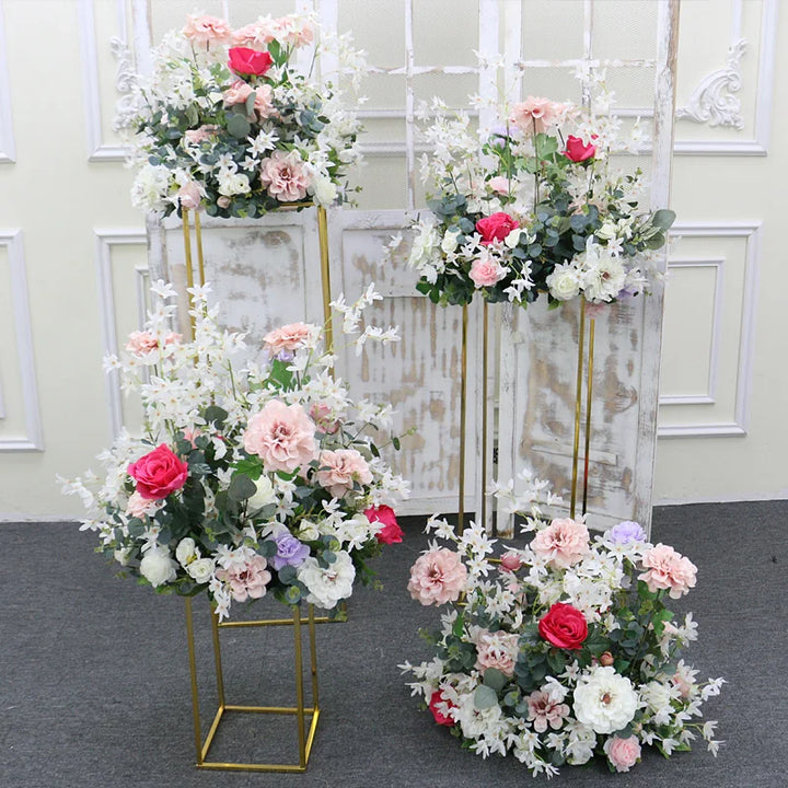 Wedding Table Centerpiece Floral Ball Arrangement Floor Flower Party Stage Road Lead Prop Salon Event Shop Layout Window Display