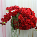 60CM 3/4 Large Artificial Flower Ball Silk Table Flower Centerpiece Luxury Wedding Decor Road Lead Table Floral