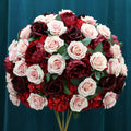 60CM 3/4 Large Artificial Flower Ball Silk Table Flower Centerpiece Luxury Wedding Decor Road Lead Table Floral