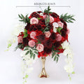 60CM 3/4 Large Artificial Flower Ball Silk Table Flower Centerpiece Luxury Wedding Decor Road Lead Table Floral