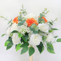 Rose Hydrangea Artificial Flower Ball With Green Eucalyptus Leaf Bouquet Wedding Deocoration Table Centerpieces Party Display