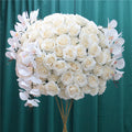 60CM 3/4 Large Artificial Flower Ball Silk Table Flower Centerpiece Luxury Wedding Decor Road Lead Table Floral