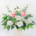 Rose Hydrangea Artificial Flower Ball With Green Eucalyptus Leaf Bouquet Wedding Deocoration Table Centerpieces Party Display