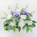 Rose Hydrangea Artificial Flower Ball With Green Eucalyptus Leaf Bouquet Wedding Deocoration Table Centerpieces Party Display