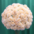 60CM 3/4 Large Artificial Flower Ball Silk Table Flower Centerpiece Luxury Wedding Decor Road Lead Table Floral