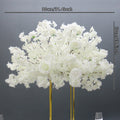 60/80/100cm White Cherry Blossom Rose Artificial Flower Ball Wedding Table Centerpiece Decor Marriage Banquet Road Lead Floral