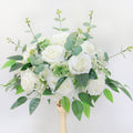 Rose Hydrangea Artificial Flower Ball With Green Eucalyptus Leaf Bouquet Wedding Deocoration Table Centerpieces Party Display