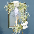 White Real Touch Gypsophila Baby Breath Artificial Flower Row Arrangement Wedding Table Centerpieces Floral Ball Window Display