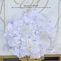 White Rose Artificial Flower Row Arrangement Wedding Centerpieces Table Flower Ball Arch Decor Wall Hanging Corner Floral